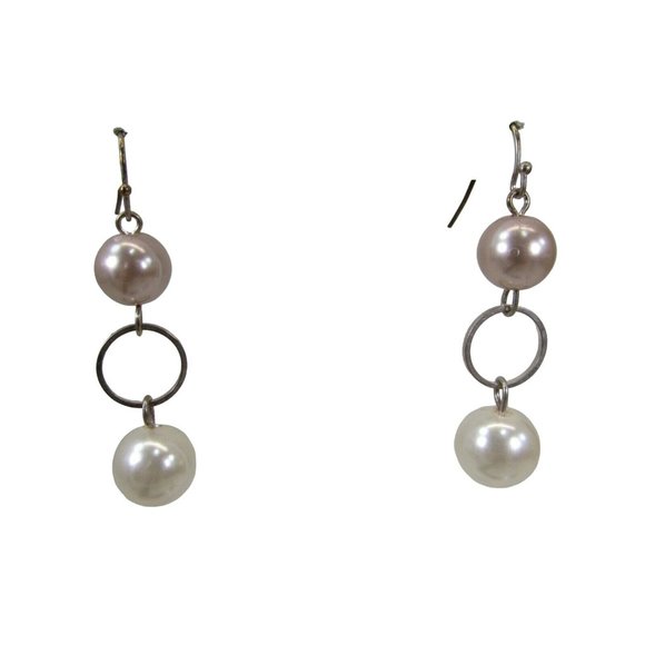Faux Pearl Drop Dangle Pierced Earrings 49618 - Picture 1 of 3